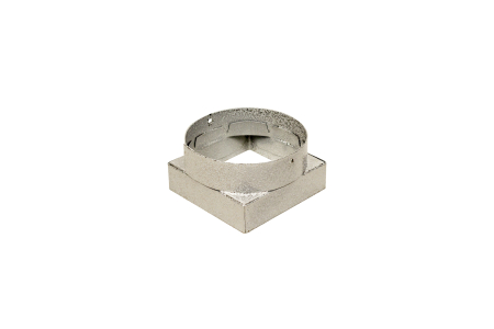 ProfitM 90 mm x 100 mm metal square adapter in antique grey