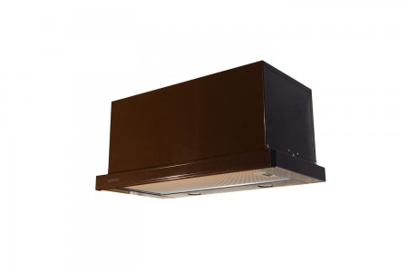 Витяжка кухонна Profit M Телескоп №2 60 см 1000 м3 колір коричневий LED освітлення вставка коричнева