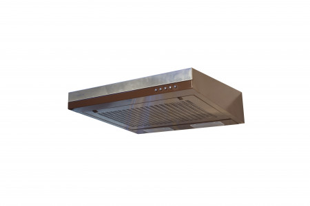 Вытяжка кухонная ProfitM Плоская Турбо №3 60 см 420 м3 цвет коричневый вставка нержавеющая сталь перфорированная решетка 
