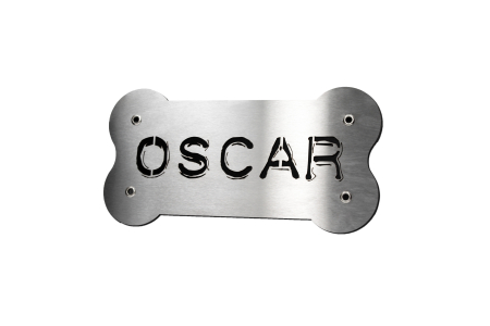 Personalized metal nameplate for a booth 002