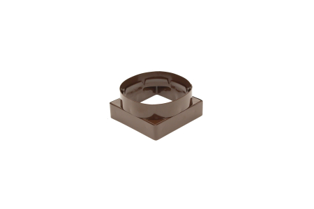 Square metal adapter Profit M 90 mm to ∅ 100 mm, brown